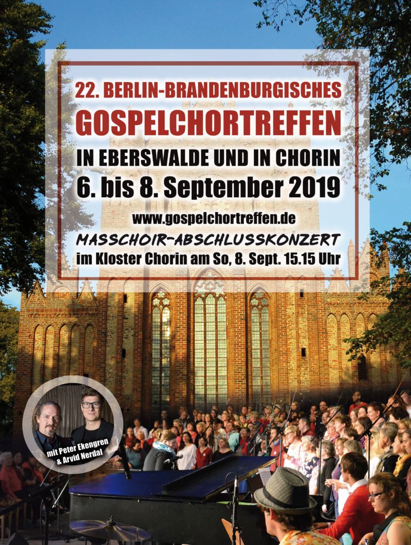 Gospelchortreffen 2019  – Frühbucherrabatt bis 30. Juni verlängert !