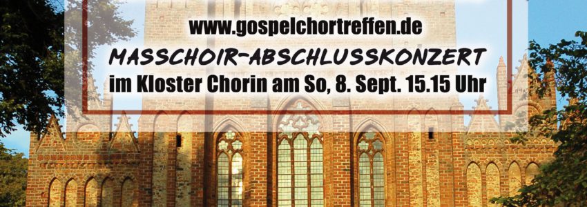 Gospelchortreffen 2019  – Frühbucherrabatt bis 30. Juni verlängert !